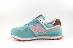 New Balance 574 Mint/Brown/Pink