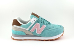 New Balance 574 Mint/Brown/Pink