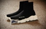 Balenciaga Knit High-Top Sneaker Black/White