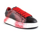 Alexander McQueen Sneaker Black/Spray Red (с мехом)