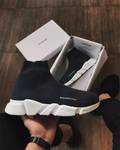 Balenciaga Knit High-Top Sneaker Black/White