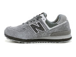 New Balance 574 '22 Grey Suede/Black (с мехом)