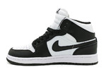 Nike Air Jordan 1 Mid Black/White (с мехом)