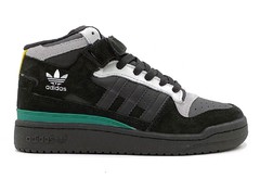 Adidas Forum Mid '22 Black/green (с мехом)