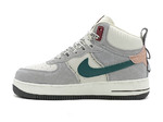 Nike Air Force 1 Mid Grey/Green (с мехом)