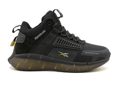 Reebok Zig '22 Mid Black Suede/Yellow (с мехом)