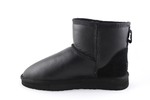 UGG Classic Mini Black Leather (с мехом)