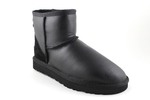 UGG Classic Mini Black Leather (с мехом)