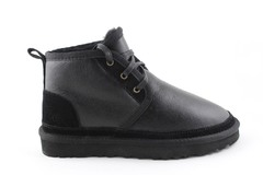 Ботинки UGG Neumel Black Leather (с мехом)