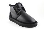 Ботинки UGG Neumel Black Leather (с мехом)