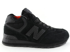 New Balance 574 Mid All Black (с мехом)