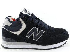 New Balance 574 Mid Navy (с мехом)