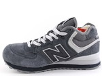 New Balance 574 Mid Grey/Blue (с мехом)