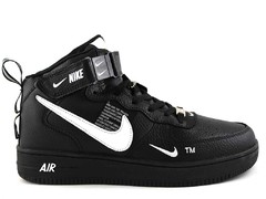 Nike Air Force 1 mid '07 lv8 Black/White (c мехом)