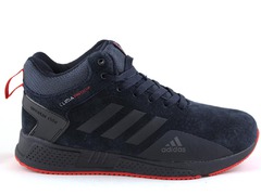 Adidas Climaproof Mid Dark Blue/Red (с мехом)