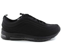 Nike Air Max 97 All Black Nubuck (натур. мех)