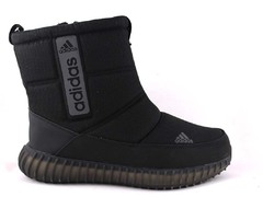 Дутики Adidas Yeezy Boost Black R2 (с мехом)