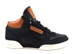 Reebok Classic Exertion Mid Black/White/Brown (с мехом)