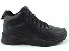 Nike Zoom Mid Leather All Black (с мехом)