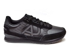 Armani Jeans Sneakers Black Leather