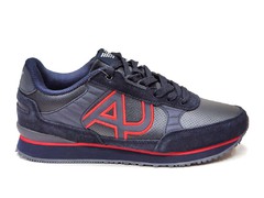 Armani Jeans Sneakers Blue/Red Leather