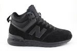 New Balance 574 Sport Mid Black (с мехом)