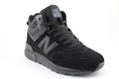 New Balance 574 Sport Mid Black (с мехом)