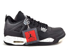 Air Jordan Retro 4 Oreo Black/White Leather