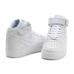 Nike Air Force 1 Mid white (натур.мех)