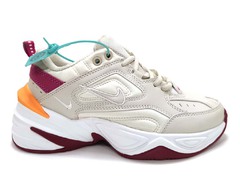 Nike M2K Tekno Beige/Burgundy/Orange