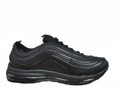 Nike Air Max 97 All Black Leather (c мехом)