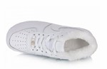 Nike Air Force 1 low white (с мехом)