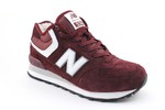 New Balance 574 burgundy (с мехом)