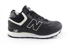 New Balance 574 Mid Black leather (с мехом)