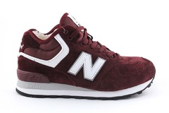 New Balance 574 burgundy (с мехом)