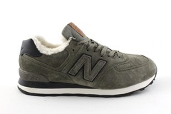 New Balance 574 Olive (с мехом)