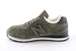 New Balance 574 Olive (с мехом)