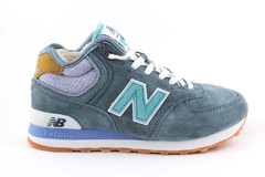 New Balance 574 blue/mint (с мехом)