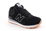 New Balance 574 black (с мехом)