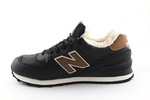 New Balance 574 Black/Brown (с мехом)