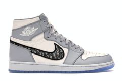 Nike Air Jordan 1 Retro High x Dior Wolf Grey/White