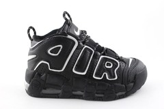 Nike Air More Uptempo Black Leather