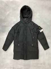 Куртка зимняя удлиненная "Stone Island" black 