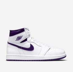 Air Jordan 1 Mid white purple