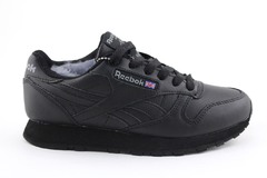 Reebok Classic Leather Black (с мехом)