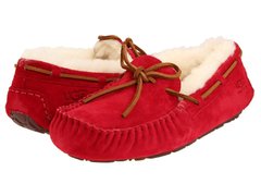 Мокасины UGG Dakota red (натур. мех)