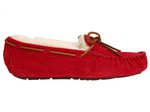 Мокасины UGG Dakota red (натур. мех)