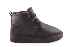 Ботинки UGG Neumel Brown Leather (с мехом)