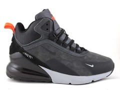 Nike Air Max 270 Grey/Black/Orange (с мехом)