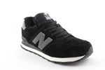 New Balance 574 Black/Grey (с мехом)